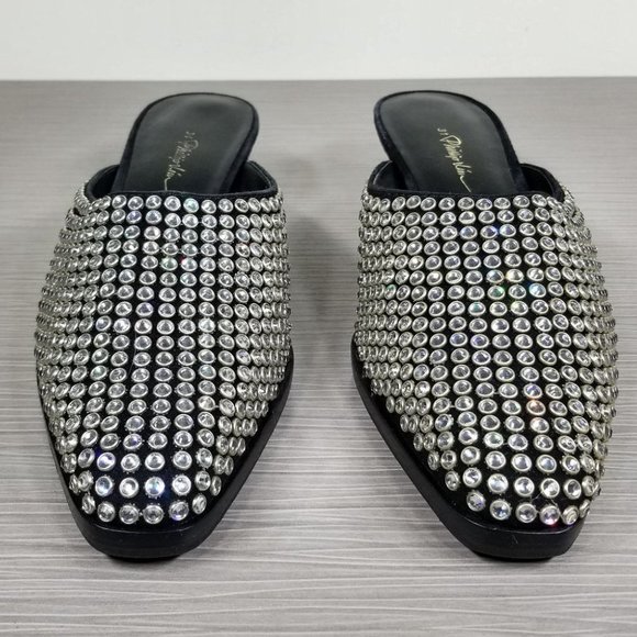 3.1 Phillip Lim Agatha Crystal Embellished Mule, Black, Womens Size 6 / 36 - Picture 3 of 11